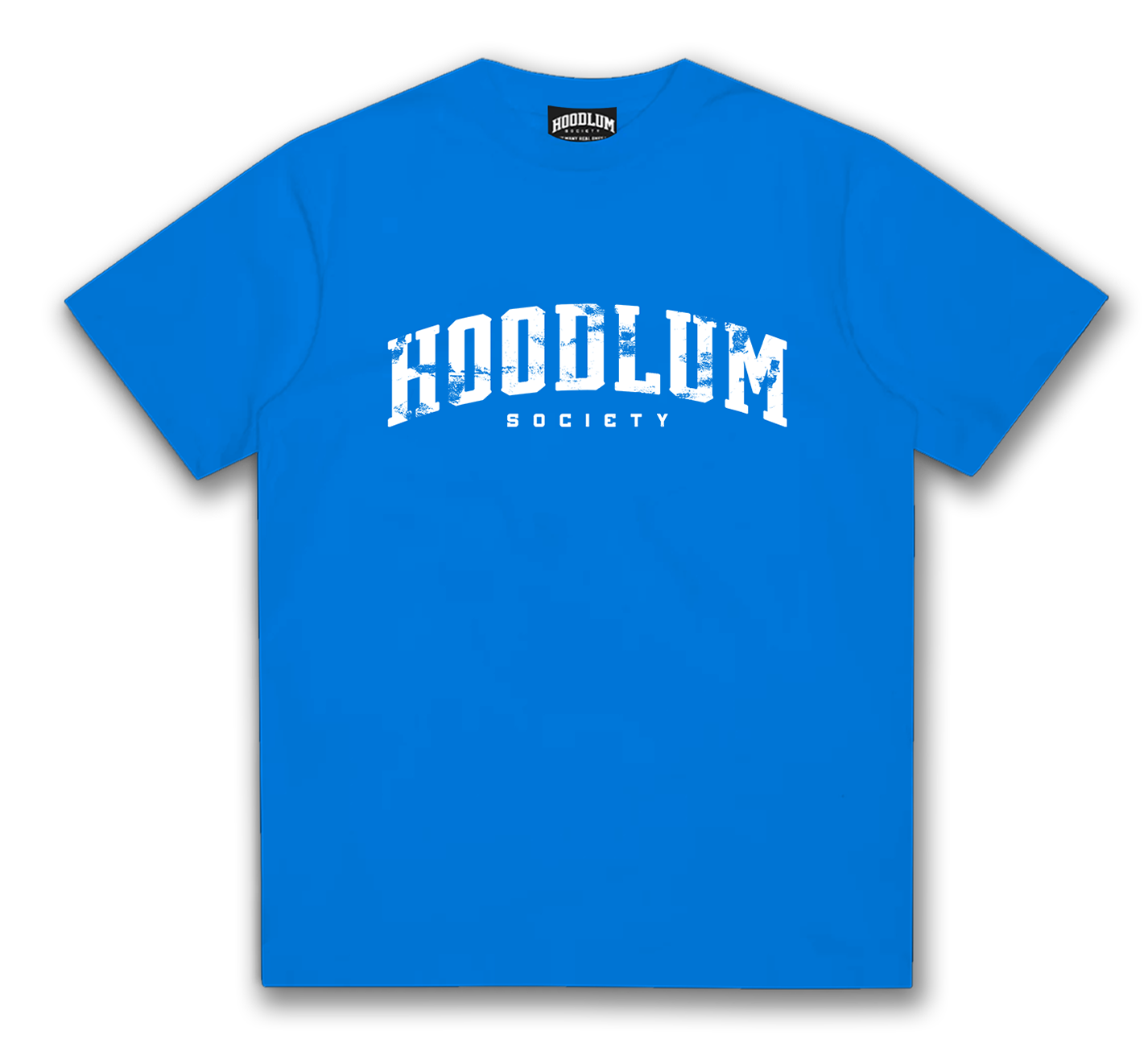 DISTRESSED COBOLT BLUE HOODLUM T-SHIRT