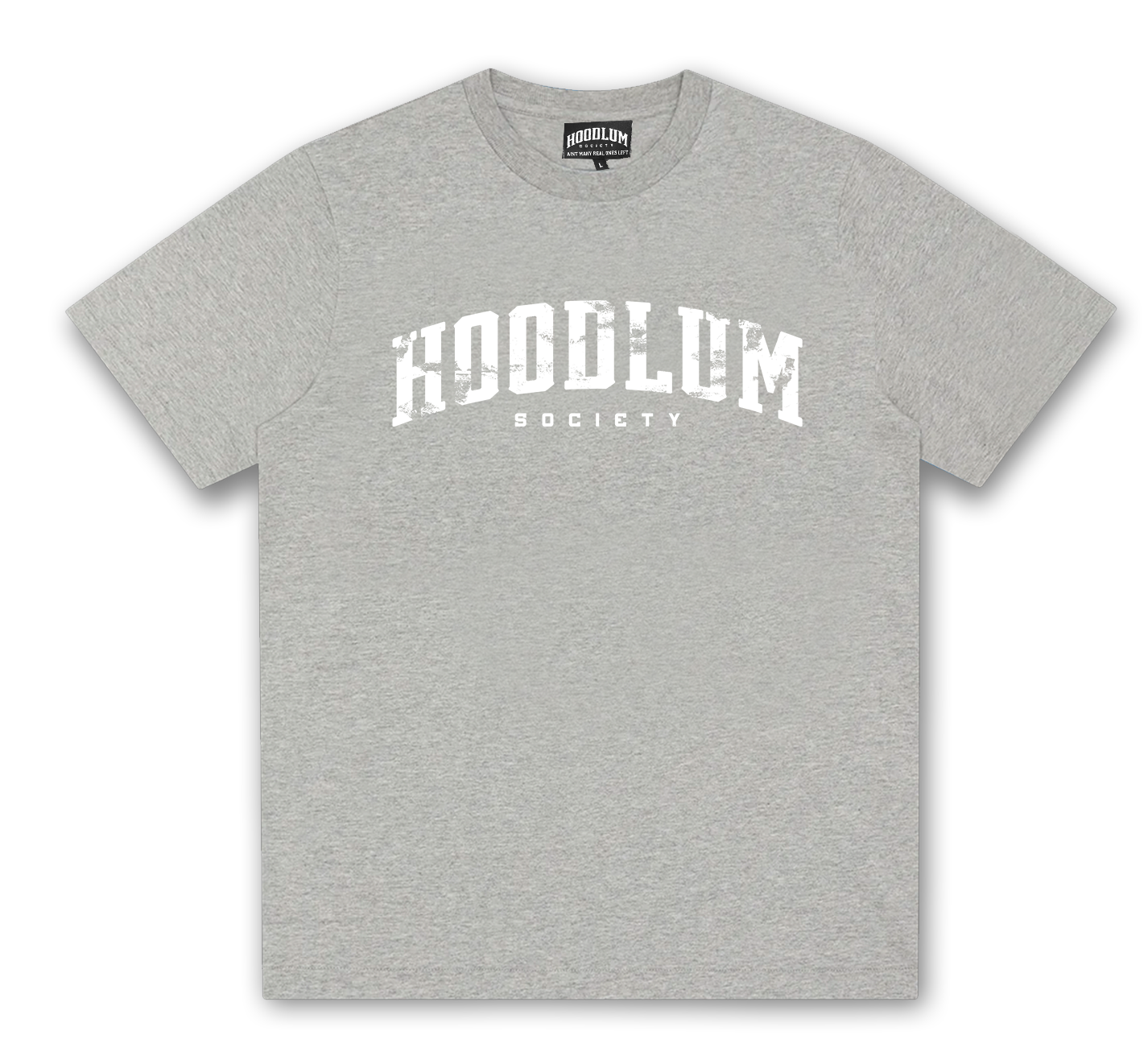 DISTRESSED HEATHER GREY HOODLUM T-SHIRT