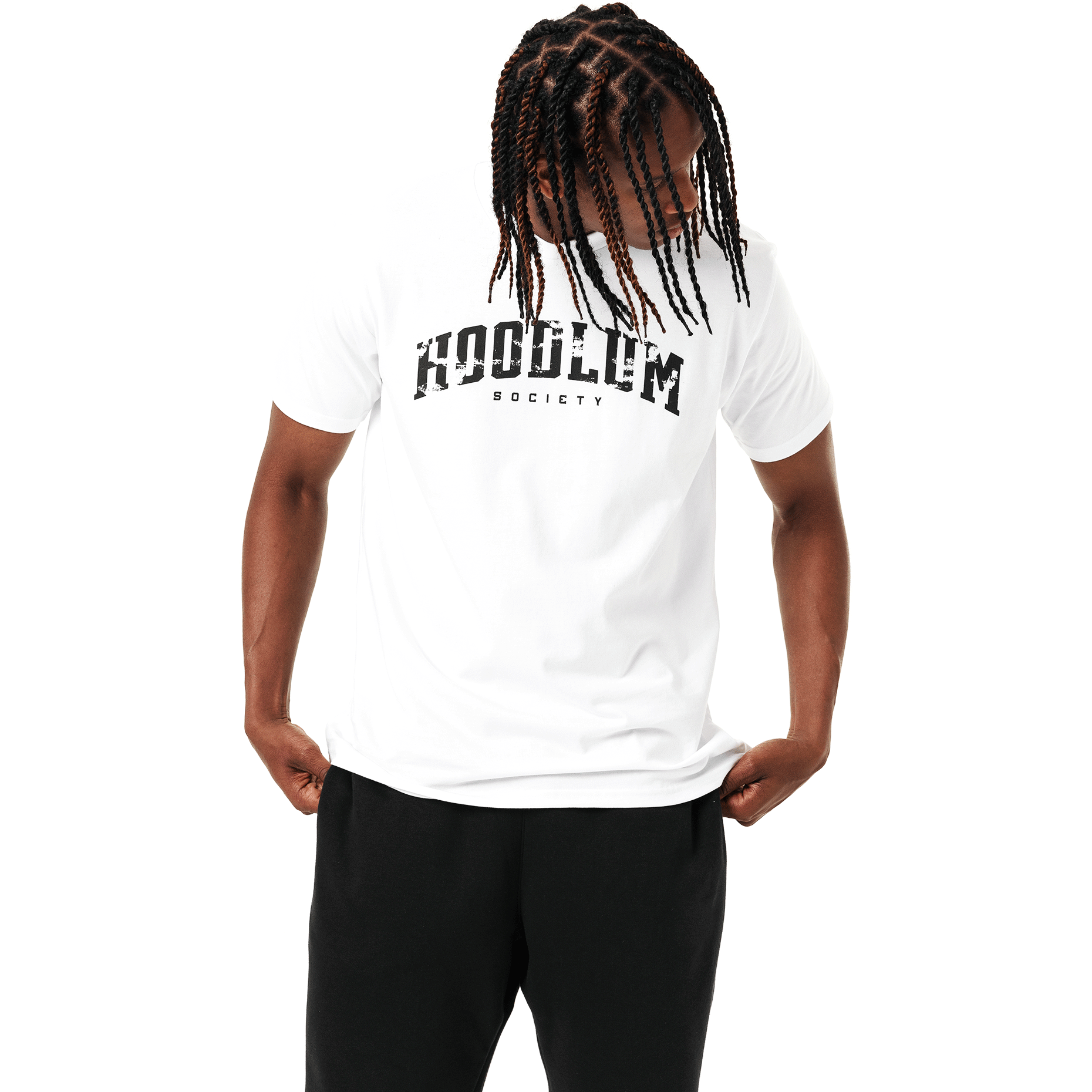 DISTRESSED WHITE HOODLUM T-SHIRT