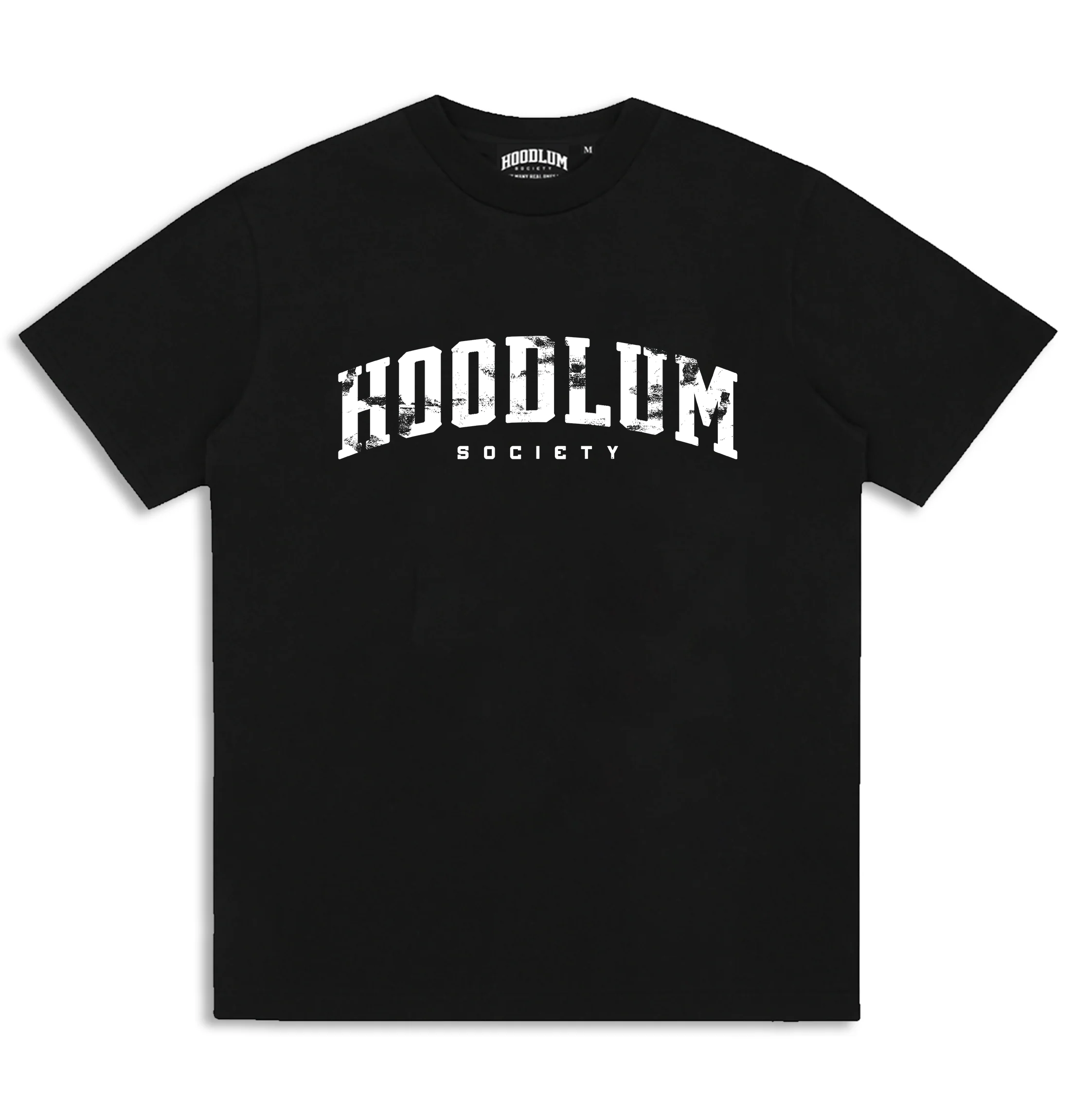 HOODLUM CORE DISTRESSED LOGO T-SHIRT BLACK