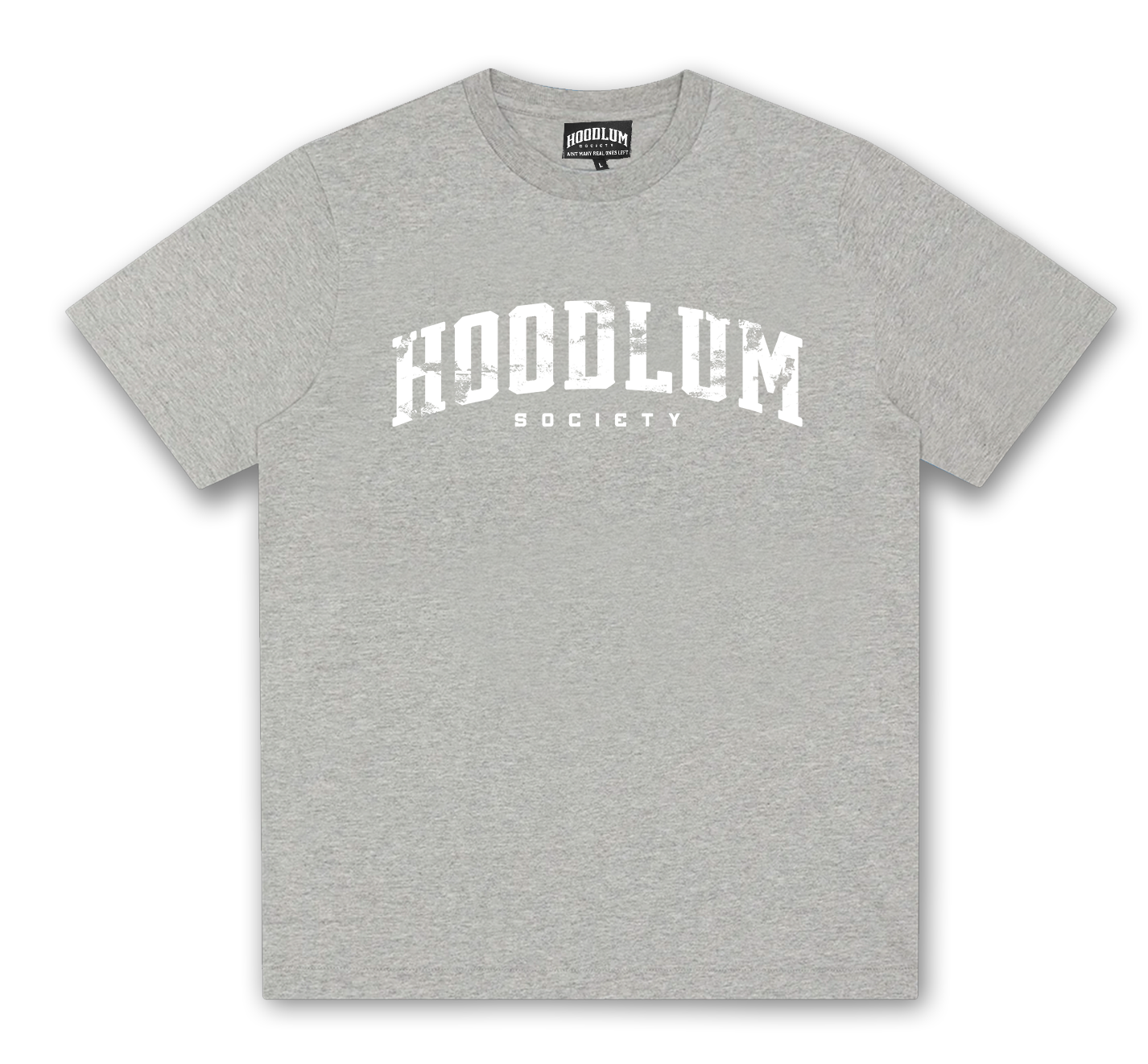 DISTRESSED HEATHER GREY HOODLUM  T-SHIRT