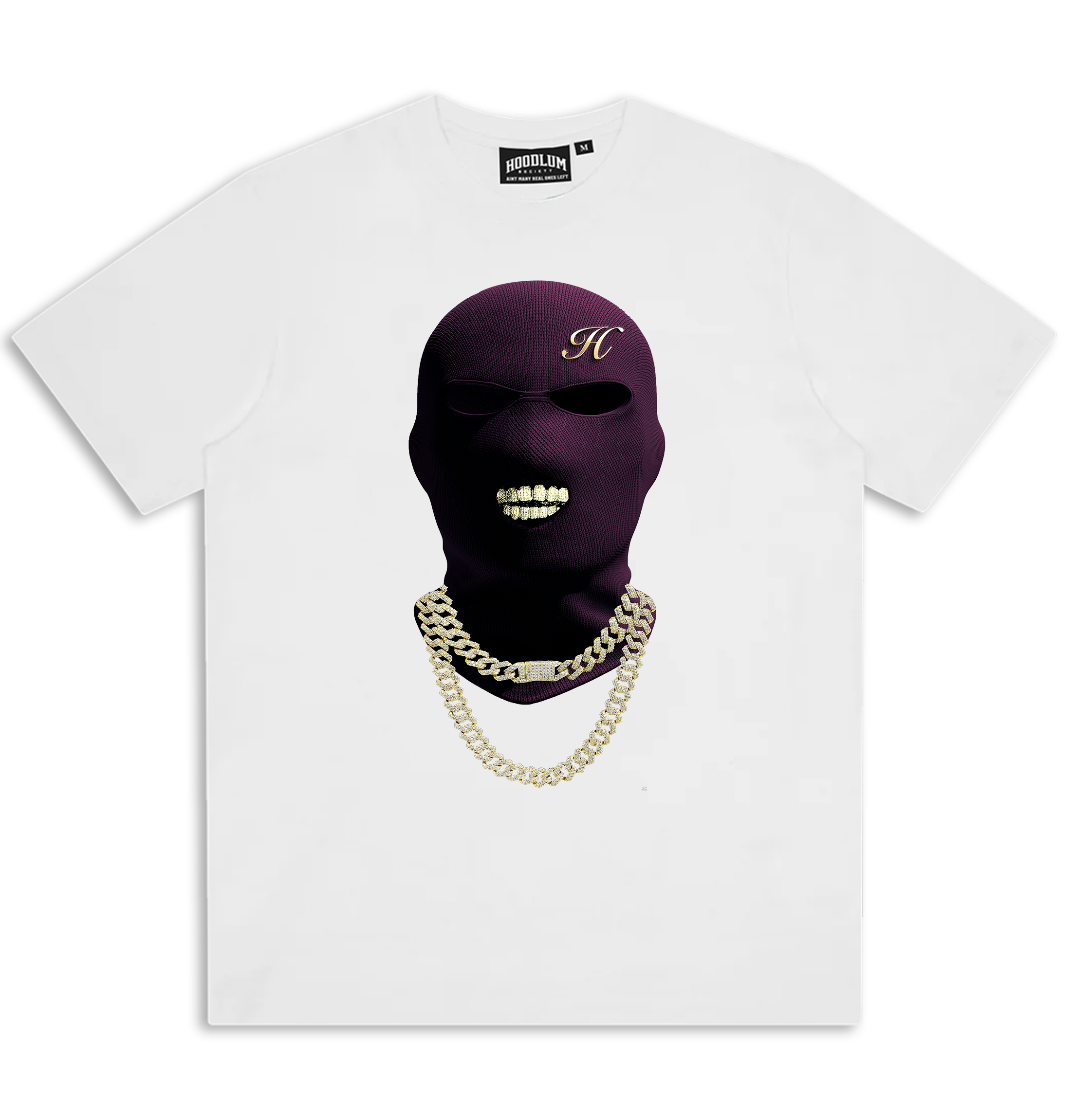 HOODLUM SKI MASK WHITE T-SHIRT