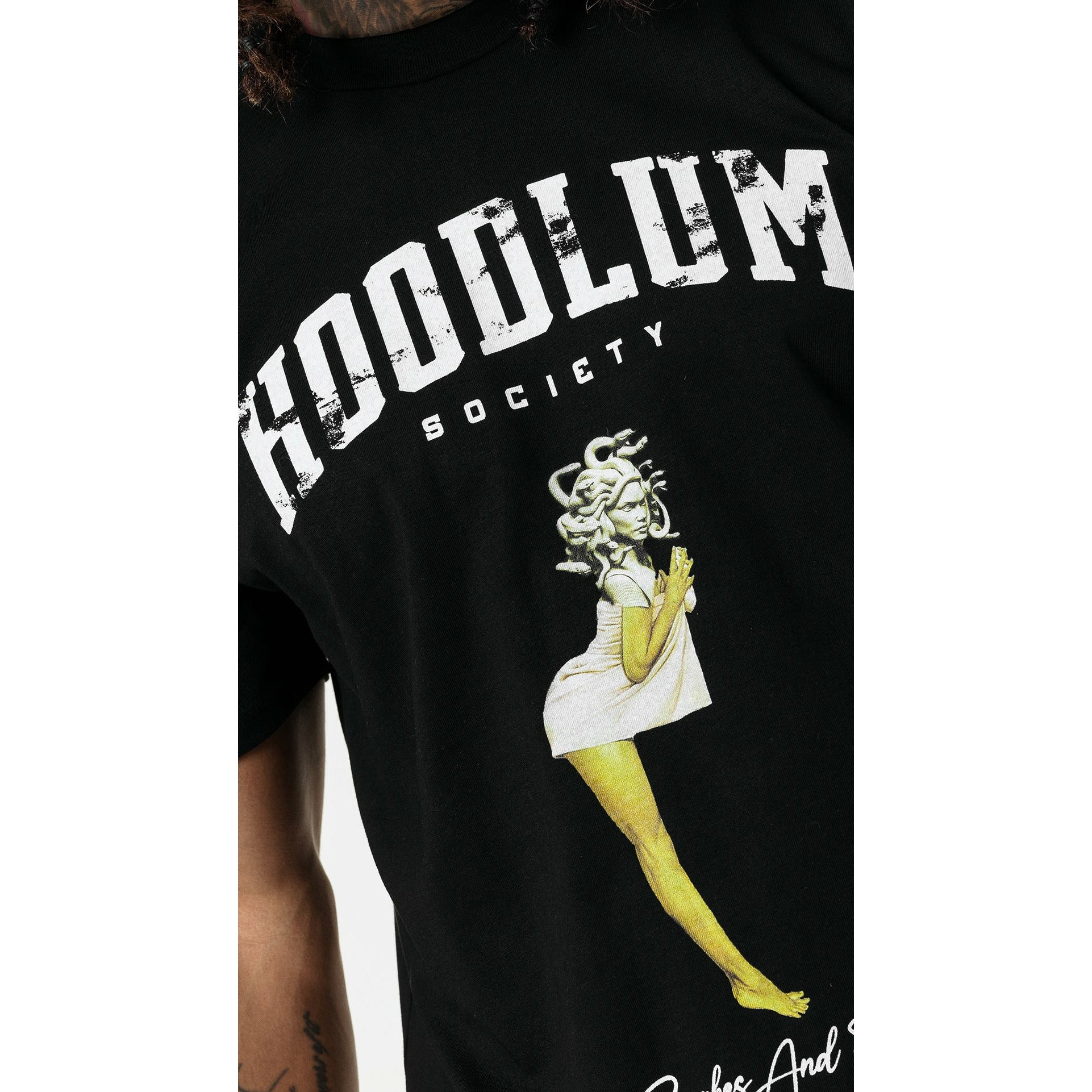 HOODLUM SNAKES AND FAKES BLACK T-SHIRT