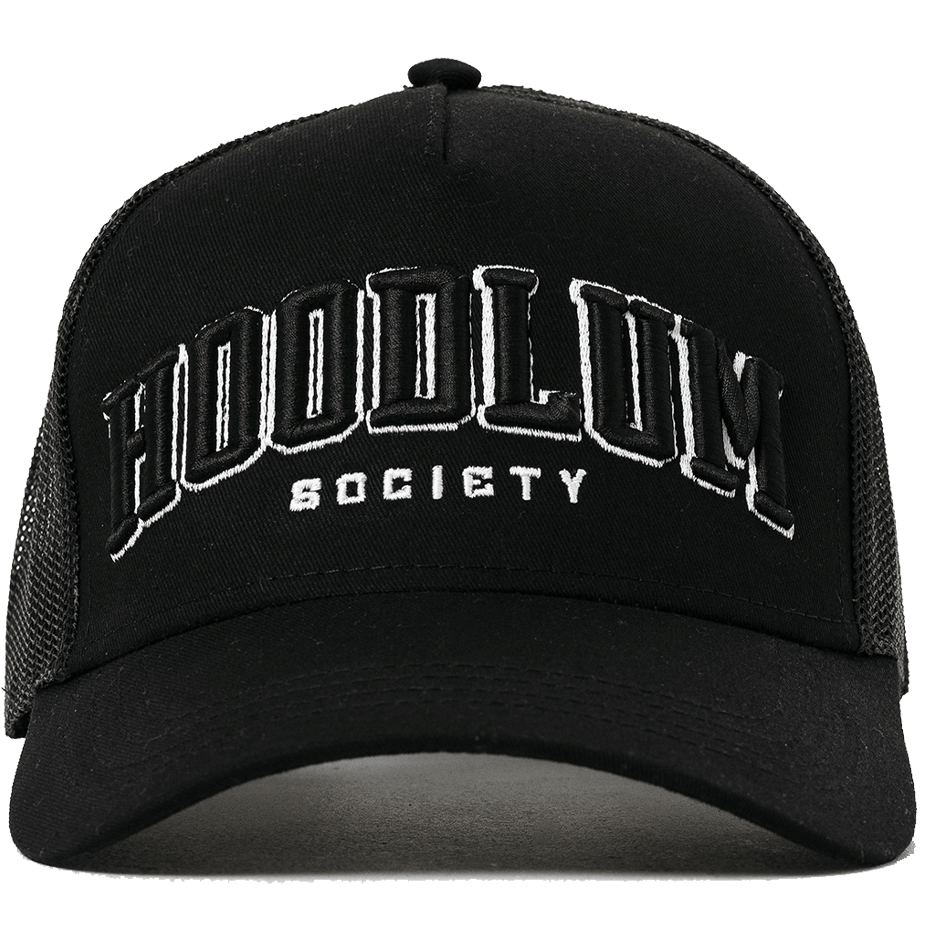 HOODLUM SOCIETY BASEBALL CAP BLACK LOGO