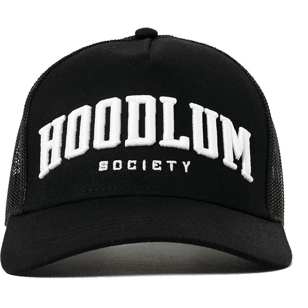 HOODLUM SOCIETY BASEBALL CAP WHITE LOGO